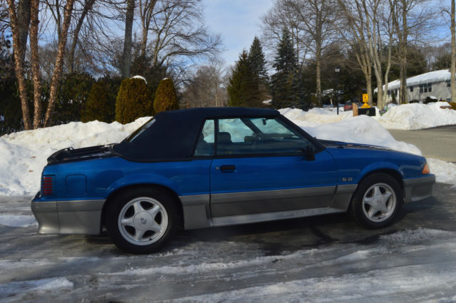 1992 Blue Ford Mustang Convertible