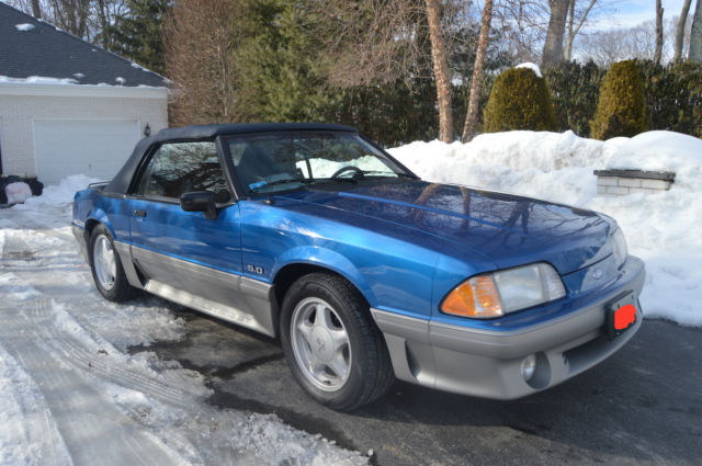 1992 Blue Ford Mustang Convertible