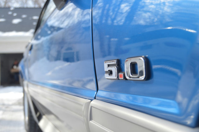 1992 Blue Ford Mustang Convertible