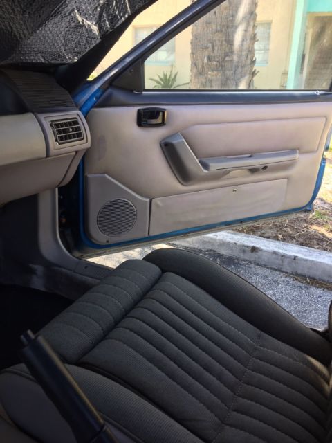 1992 Blue Ford Mustang Hatchback