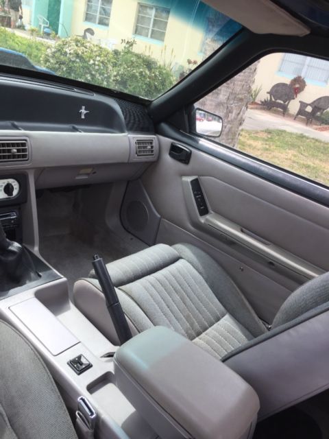 1992 Blue Ford Mustang Hatchback