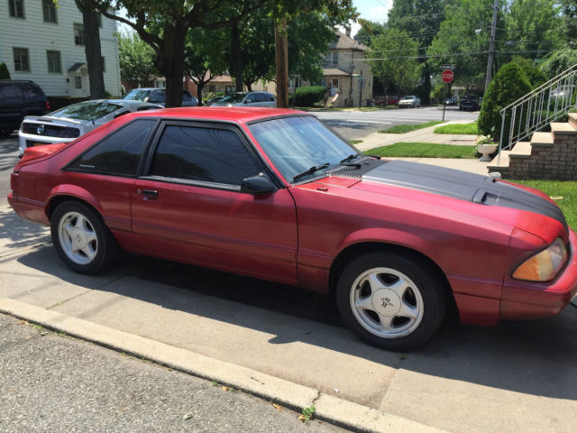 1992 Red Ford Mustang Hatchback