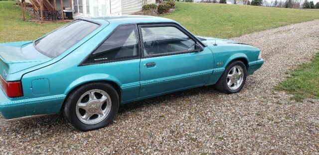 1992 Green Ford Mustang Hatchback