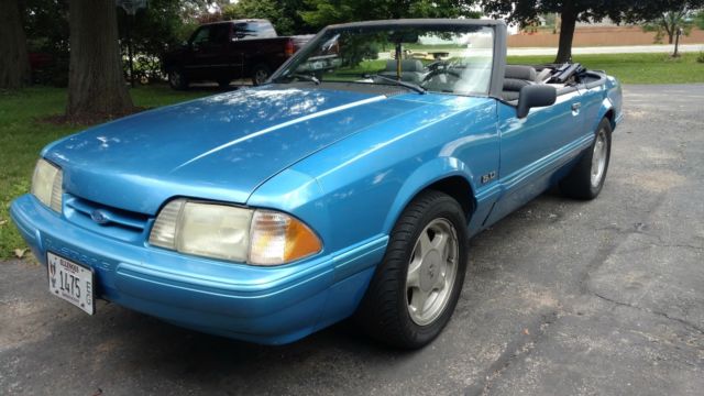 1992 Bimini Blue Ford Mustang Convertible