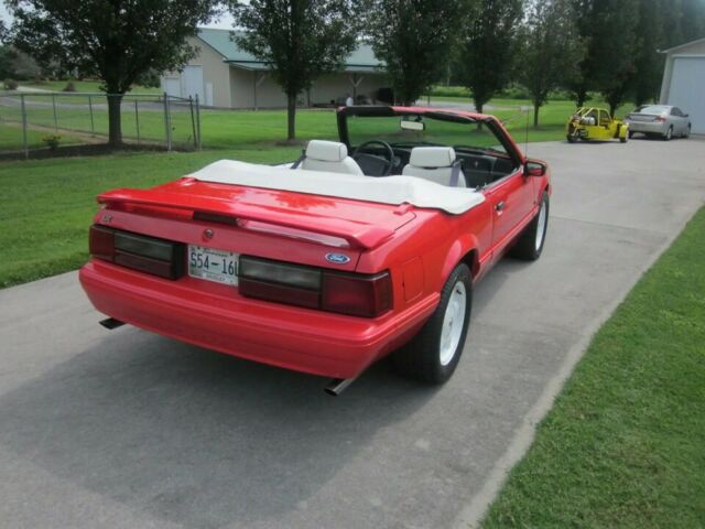 1992 Red Ford Mustang Convertible