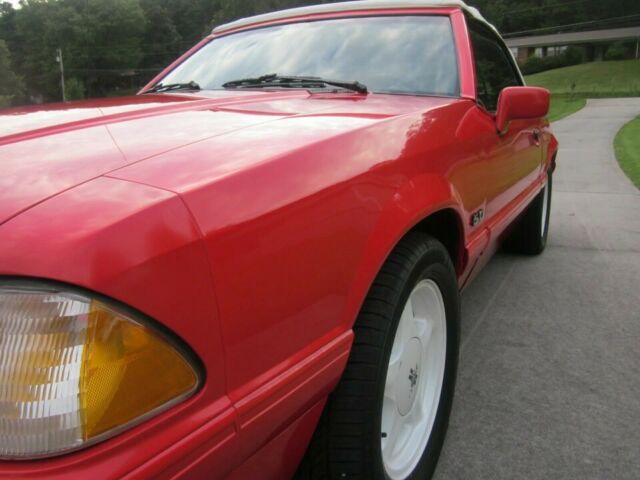1992 Red Ford Mustang Convertible