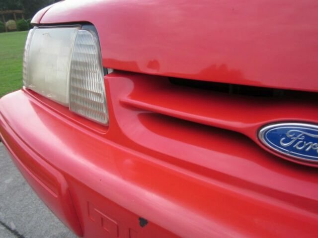 1992 Red Ford Mustang Convertible
