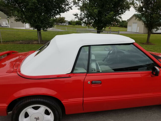 1992 Red Ford Mustang Convertible