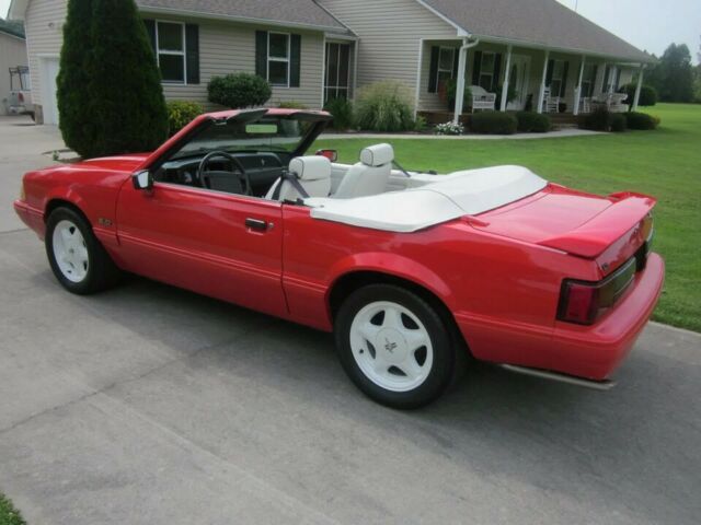 1992 Red Ford Mustang Convertible