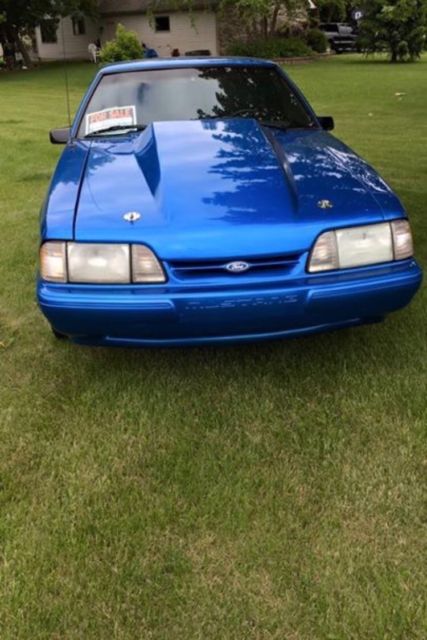 1992 Blue Ford Mustang Hatchback