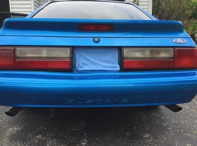 1992 Blue Ford Mustang Hatchback