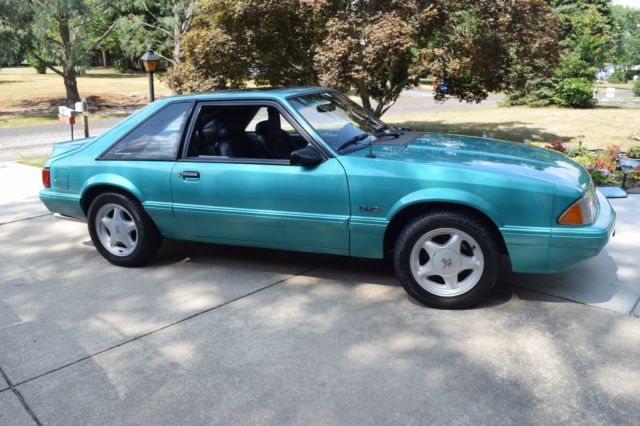1992 Green Ford Mustang Hatchback