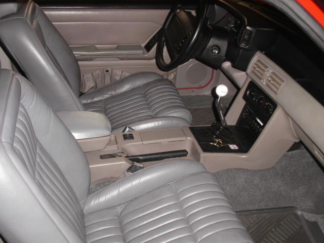 1992 performance red Ford Mustang Hatchback