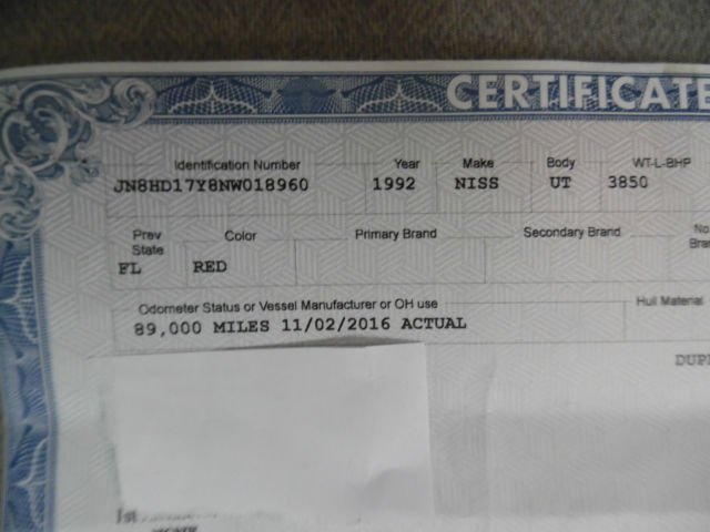 1992 Red Nissan Pathfinder SUV