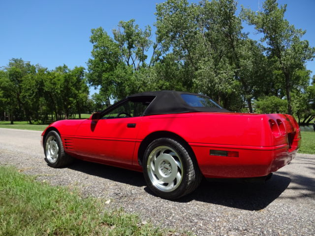 1992 red Chevrolet Corvette Convertible
