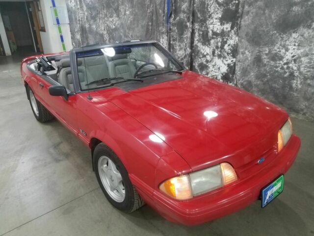 1992 Red Ford Mustang Convertible
