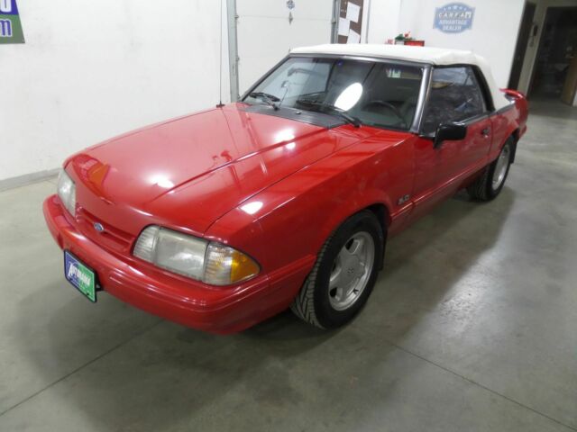 1992 Red Ford Mustang Convertible