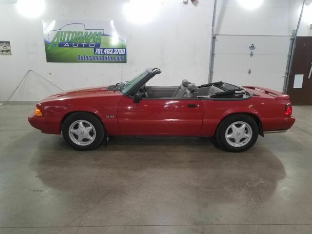 1992 Red Ford Mustang Convertible