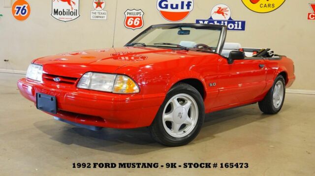 1992 Red Ford Mustang Convertible
