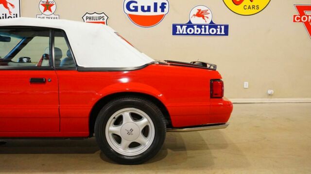 1992 Red Ford Mustang Convertible