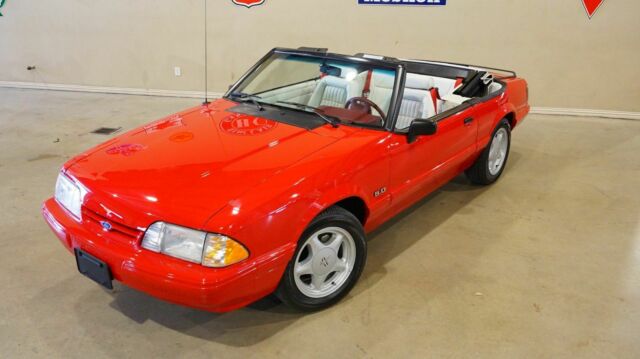 1992 Red Ford Mustang Convertible