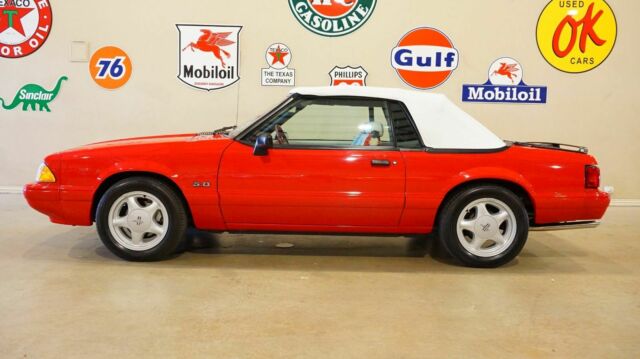 1992 Red Ford Mustang Convertible