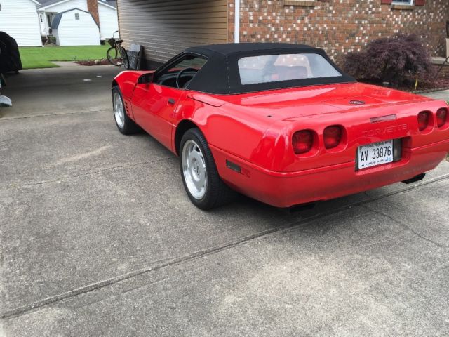 1992 Red Chevrolet Corvette Convertible