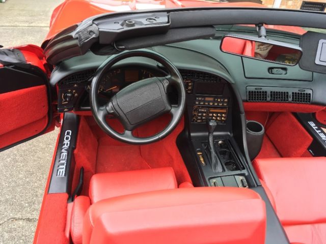 1992 Red Chevrolet Corvette Convertible