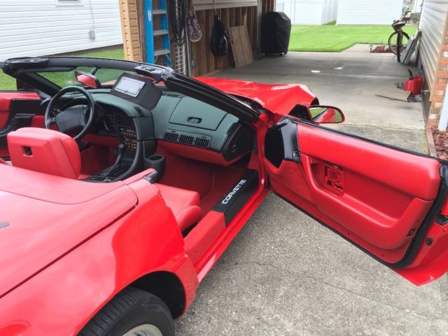 1992 Red Chevrolet Corvette Convertible