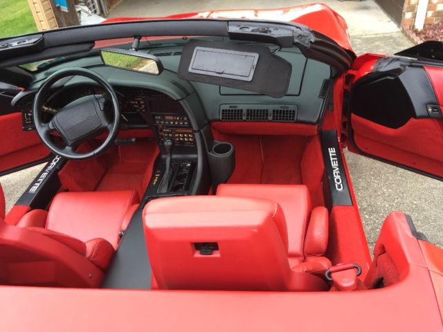 1992 Red Chevrolet Corvette Convertible