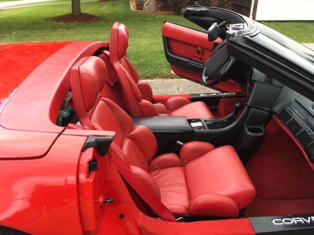 1992 Red Chevrolet Corvette Convertible