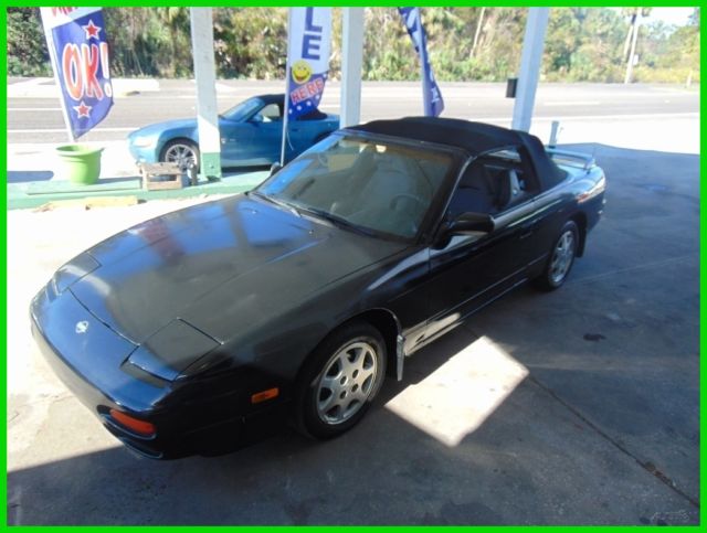 1992 Black Nissan 240SX Convertible