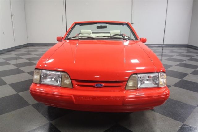 1992 Red Ford Mustang Convertible