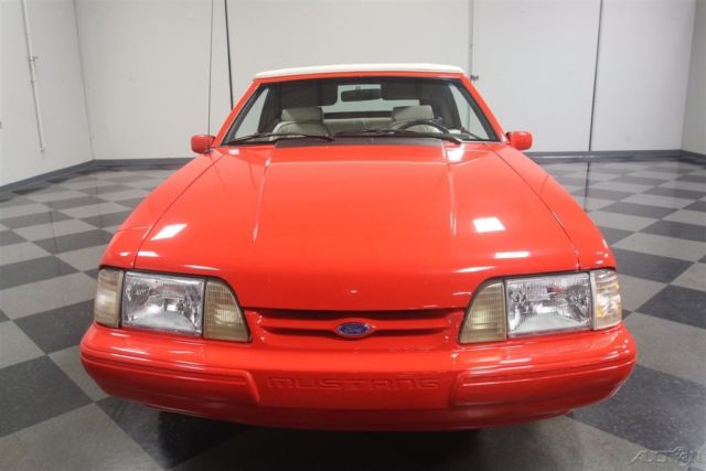 1992 Red Ford Mustang Convertible