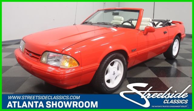 1992 Red Ford Mustang Convertible