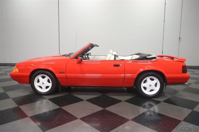 1992 Red Ford Mustang Convertible