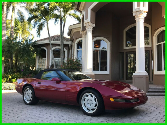 1992 Red Chevrolet Corvette Convertible