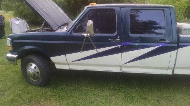 1992 Blue Ford F-350 Crew Cab Pickup