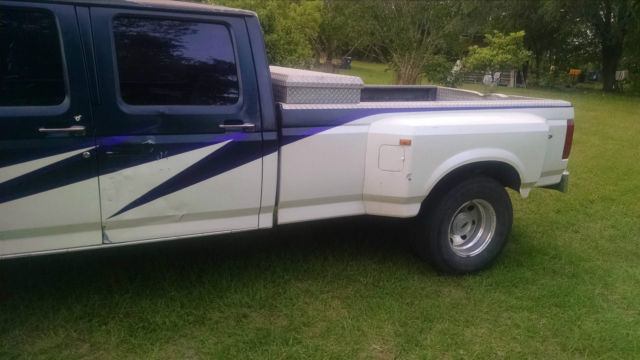 1992 Blue Ford F-350 Crew Cab Pickup