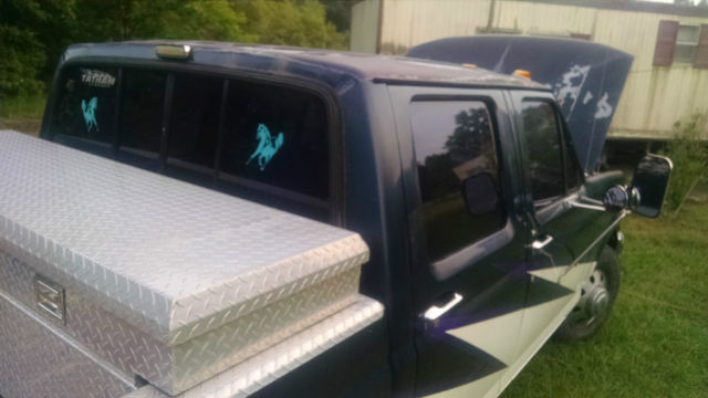 1992 Blue Ford F-350 Crew Cab Pickup