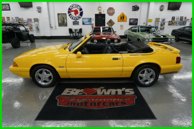 1993 Yellow Ford Mustang Convertible