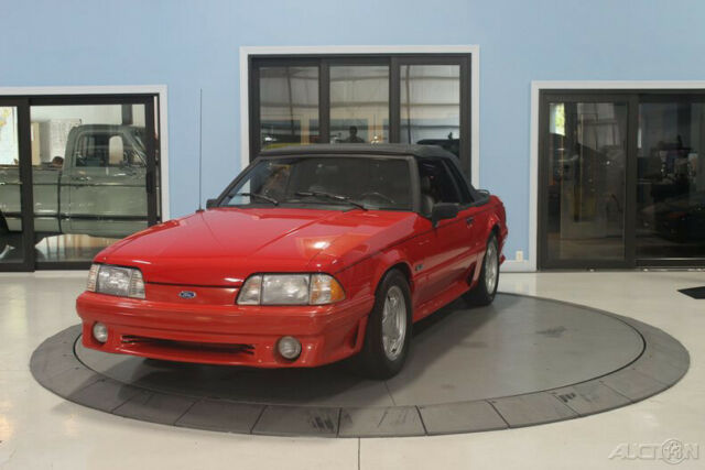 1993 Red Ford Mustang Convertible