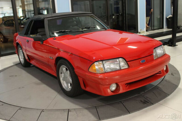 1993 Red Ford Mustang Convertible