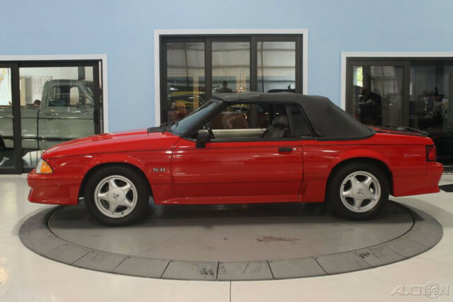 1993 Red Ford Mustang Convertible