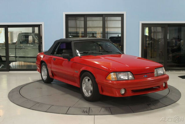 1993 Red Ford Mustang Convertible