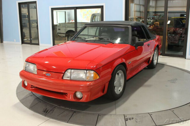 1993 Red Ford Mustang Convertible