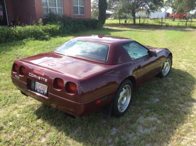 1993 Burgundy Red Chevrolet Corvette Convertible