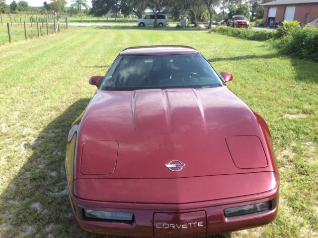 1993 Burgundy Red Chevrolet Corvette Convertible