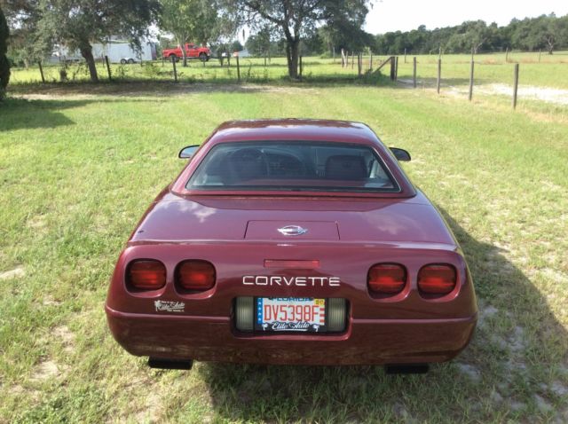 1993 Burgundy Red Chevrolet Corvette Convertible