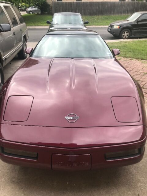 1993 Maroon Chevrolet Corvette Convertible